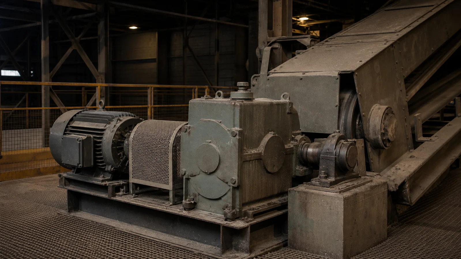 Representative clinker conveyor gearbox drive